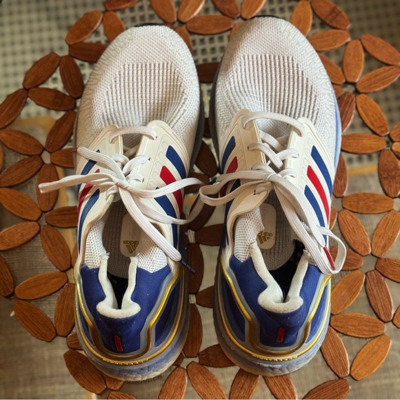 Adidas Men's Ultra BOOST 20 'White Royal Blue Red' Running Sneakers - Picture 5 of 15